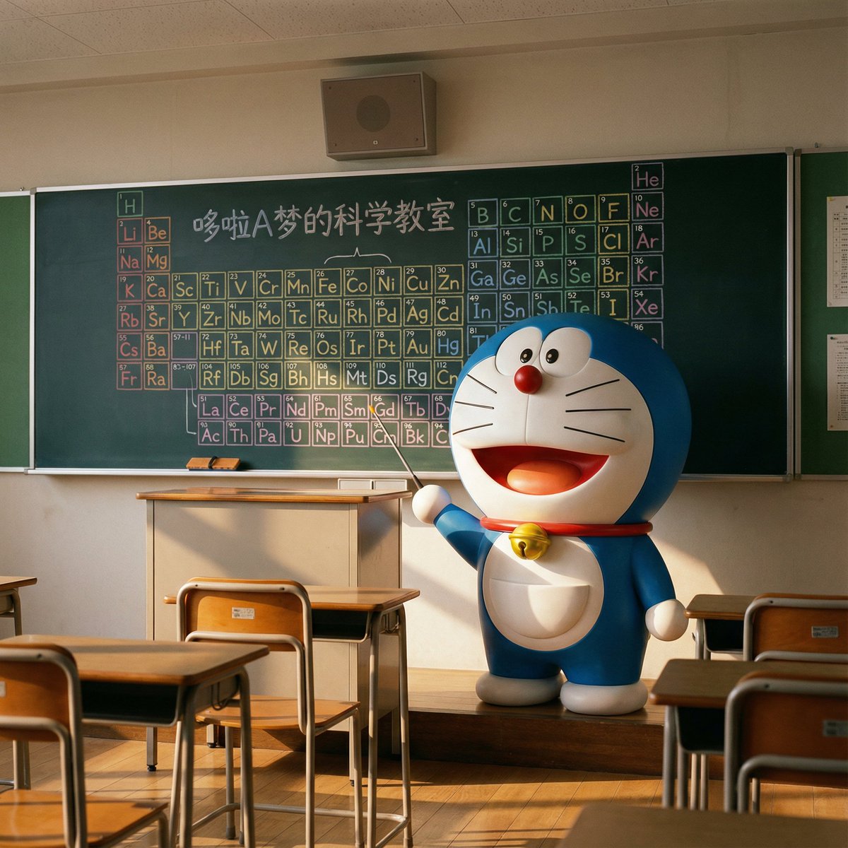 Doraemon Teaching in Classroom